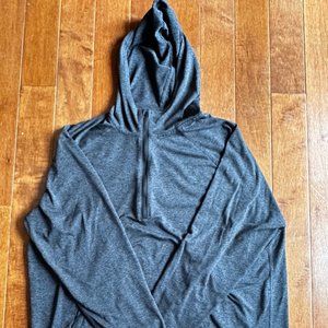 Vuori Ponto Performance Half Zip Hoodie - Large, Charcoal